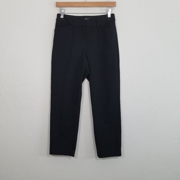 Express Publicist Ankle Mid Rise Stretch Dress Pants Black Size 2L - Picture 1 of 6
